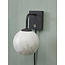 it's about RoMi Wandlamp glas/ijzer Carrara bol wit marmerprint/zwart