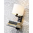 it's about RoMi Wandlamp ijzer Florence E14 met plank+usb incl. dimmer wit