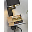 it's about RoMi Wandlamp ijzer Florence plank+usb+leeslamp 15000hrs incl. dimmer zwart