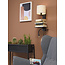 it's about RoMi Wandlamp ijzer Florence plank+usb+leeslamp 15000hrs incl. dimmer l. linnen