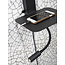 it's about RoMi Wandlamp ijzer Florence plank+usb+leeslamp 15000hrs incl. dimmer l. linnen
