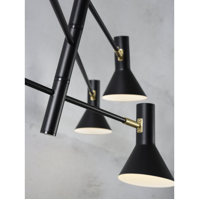 it's about RoMi Plafonniere ijzer Izmir 3-arm zwart/goud accent