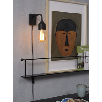 it's about RoMi Wandlamp ijzer Madrid 18x7xh.14cm zwart S