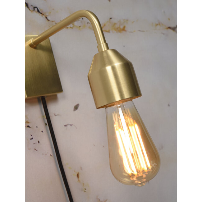 it's about RoMi Wandlamp ijzer Madrid 18x7xh.14cm goud S