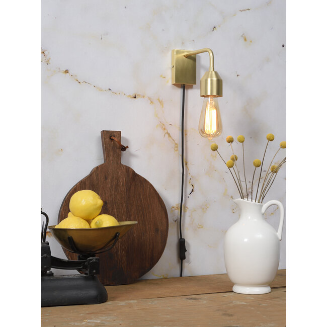 it's about RoMi Wandlamp ijzer Madrid 18x7xh.14cm goud S