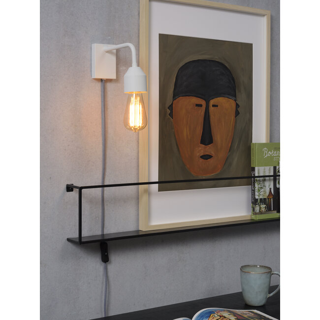 it's about RoMi Wandlamp ijzer Madrid 18x7xh.14cm wit S