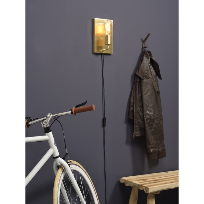 it's about RoMi Wandlamp ijzer Madrid 15xh.25cm goud L