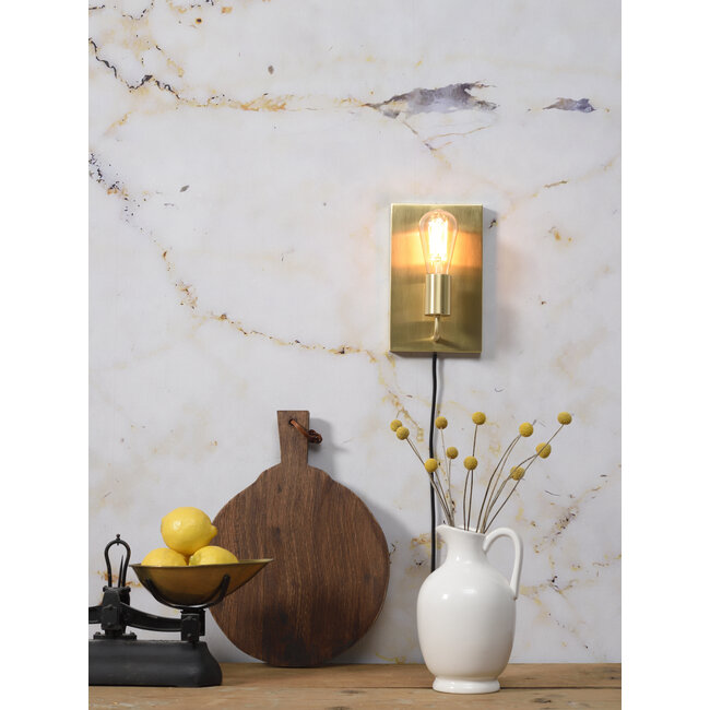 it's about RoMi Wandlamp ijzer Madrid 15xh.25cm goud L