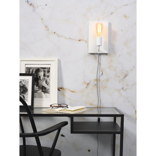 it's about RoMi Wandlamp ijzer Madrid b.15xh.25cm wit L