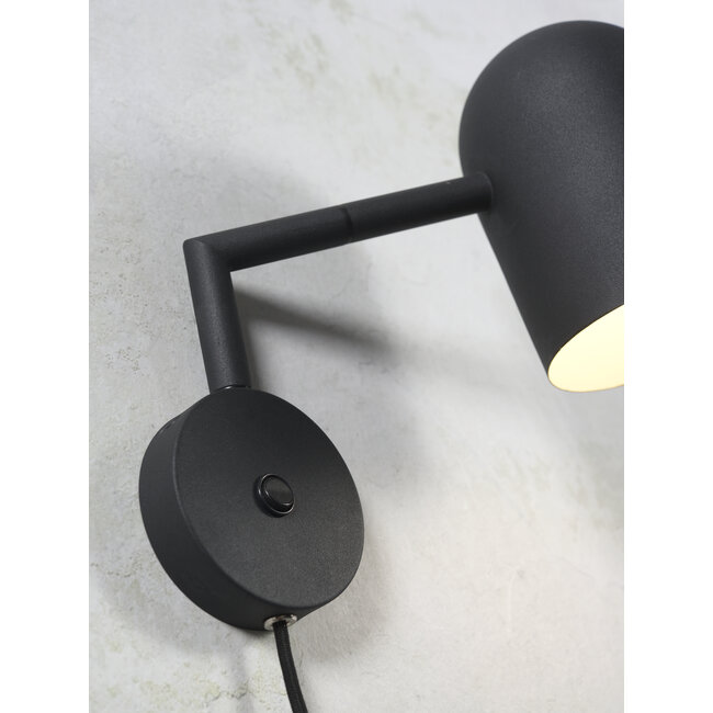 it's about RoMi Wandlamp ijzer Marseille zwart