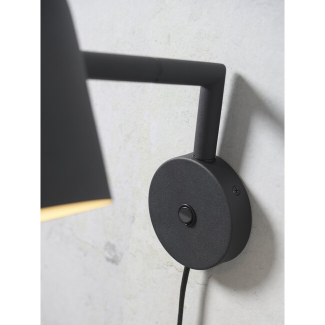 it's about RoMi Wandlamp ijzer Marseille zwart