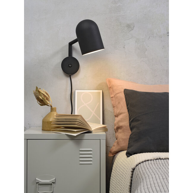 it's about RoMi Wandlamp ijzer Marseille zwart