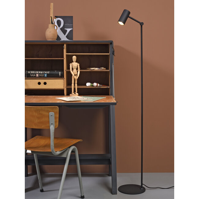 it's about RoMi Vloerlamp ijzer Montreux LED 5W/tube h.11x55cm zwart