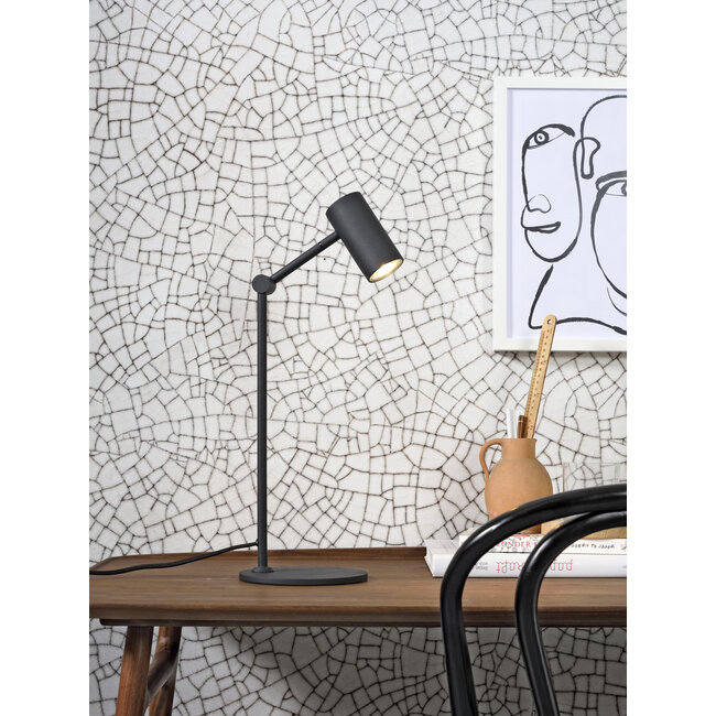 it's about RoMi Tafellamp ijzer Montreux LED 5W/tube h.11x55cm zwart
