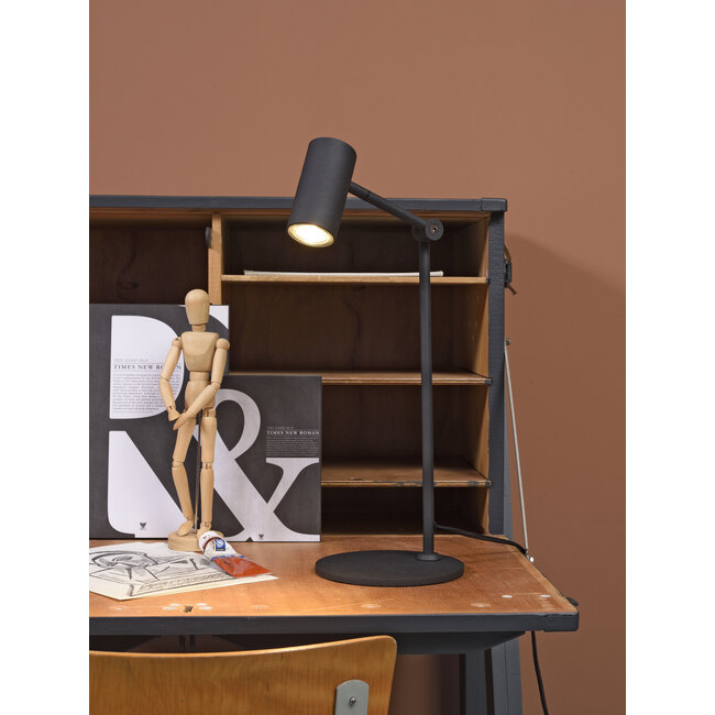 it's about RoMi Tafellamp ijzer Montreux LED 5W/tube h.11x55cm zwart