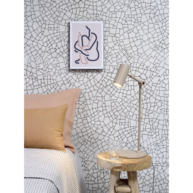 it's about RoMi Tafellamp ijzer Montreux LED 5W/tube h.11x55cm zand