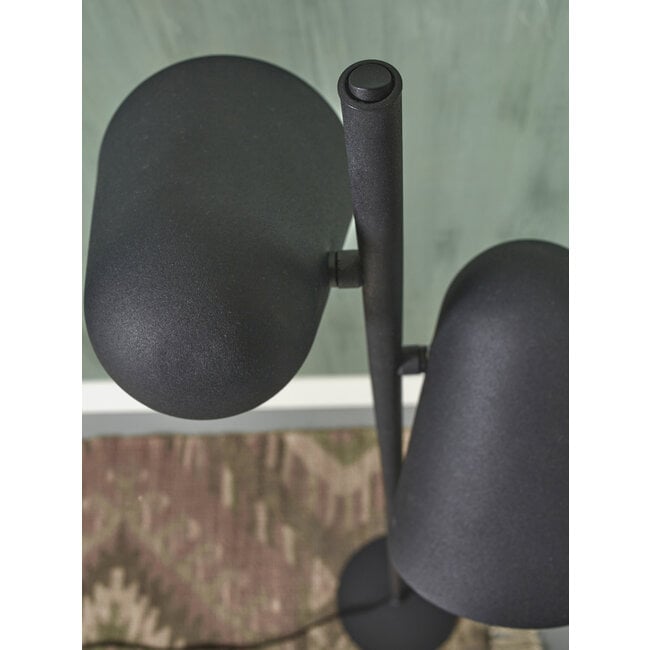 it's about RoMi Vloerlamp ijzer Salamanca 2 kappen h.145 kap Ø16 zwart