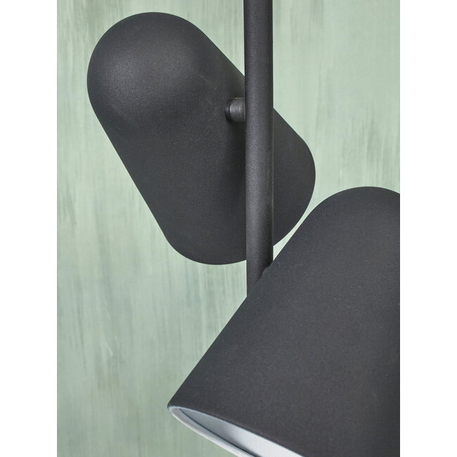 it's about RoMi Vloerlamp ijzer Salamanca 2 kappen h.145 kap Ø16 zwart