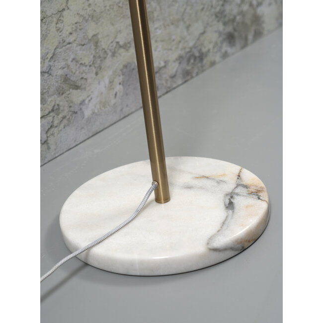 it's about RoMi Vloerlamp ijzer/marmer Toulouse kap Ø40 goud