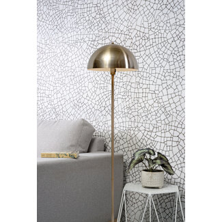 it's about RoMi Vloerlamp ijzer/marmer Toulouse kap Ø40 goud