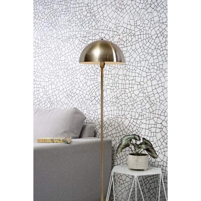 it's about RoMi Vloerlamp ijzer/marmer Toulouse kap Ø40 goud