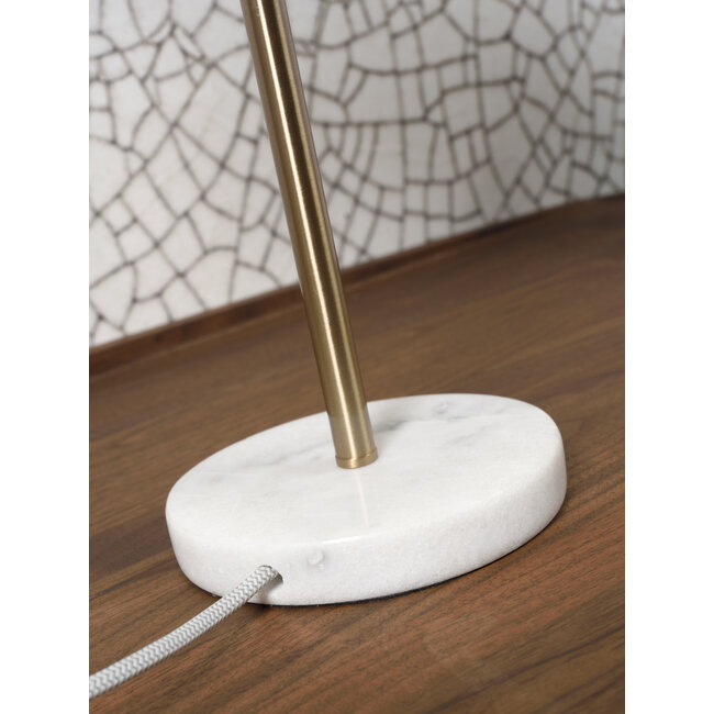 it's about RoMi Tafellamp ijzer/marmer Toulouse h.45cm kap Ø25 goud