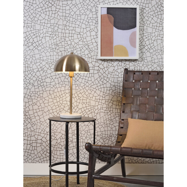 it's about RoMi Tafellamp ijzer/marmer Toulouse h.45cm kap Ø25 goud