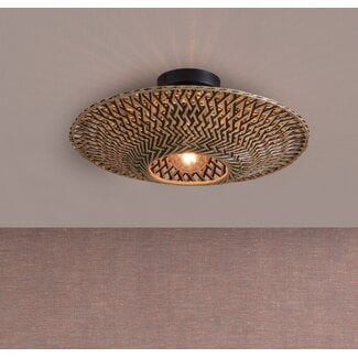 Good&Mojo Plafonnière Bali Bamboe Zwart/Naturel - 44 cm