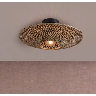Good&Mojo Plafonniere Bali bamboe dia. 60 x 15 cm zwart/naturel M