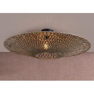 Good&Mojo Plafonniere Bali Bamboe Zwart/Naturel L