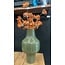 Light en Living Vaas deco Ø27x49 cm SINDO glanzend donker olijf groen+zwart