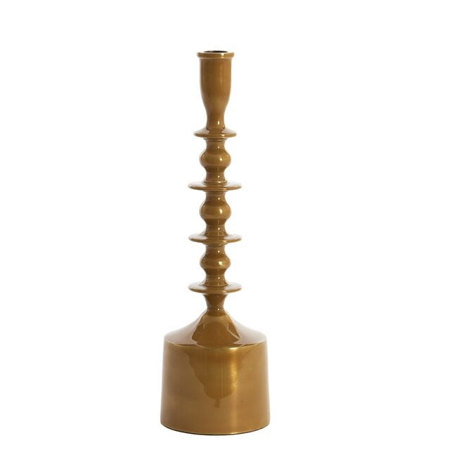 Light en Living Kandelaar Ø10x34,5 cm MERAKO glanzend okergeel goud