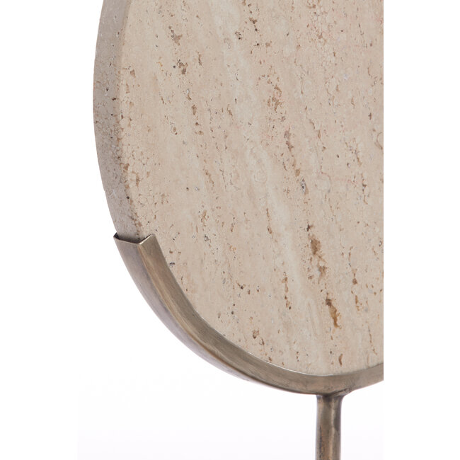 Light en Living Ornament op voet 35x10x51,5 cm MORENO zand travertin