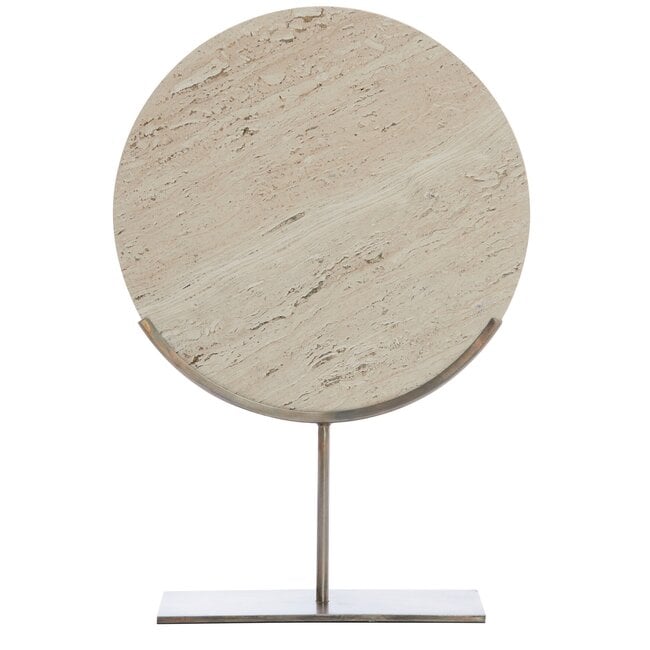 Light en Living Ornament op voet 35x10x51,5 cm MORENO zand travertin