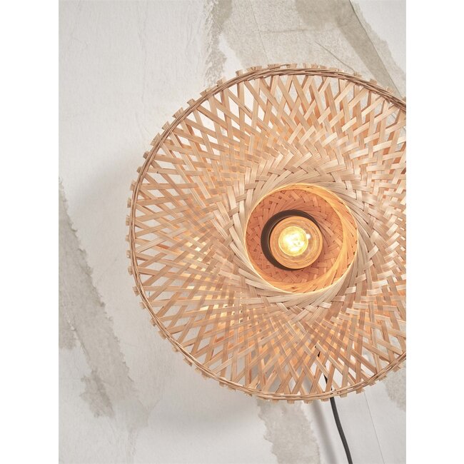 Good&Mojo Wandlamp Kalimantan XS 30cm naturel - Duurzaam & Sfeervol