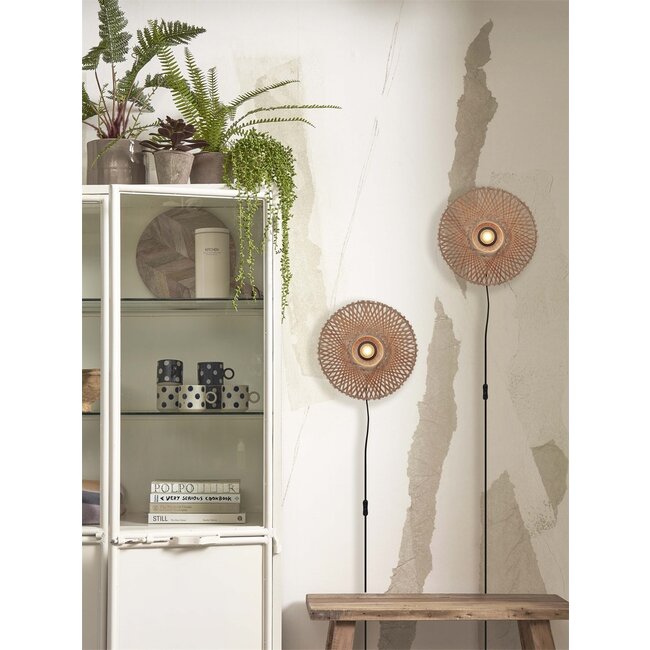 Good&Mojo Wandlamp Kalimantan XS 30cm naturel - Duurzaam & Sfeervol
