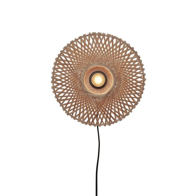 Good&Mojo Wandlamp Kalimantan XS 30cm naturel - Duurzaam & Sfeervol