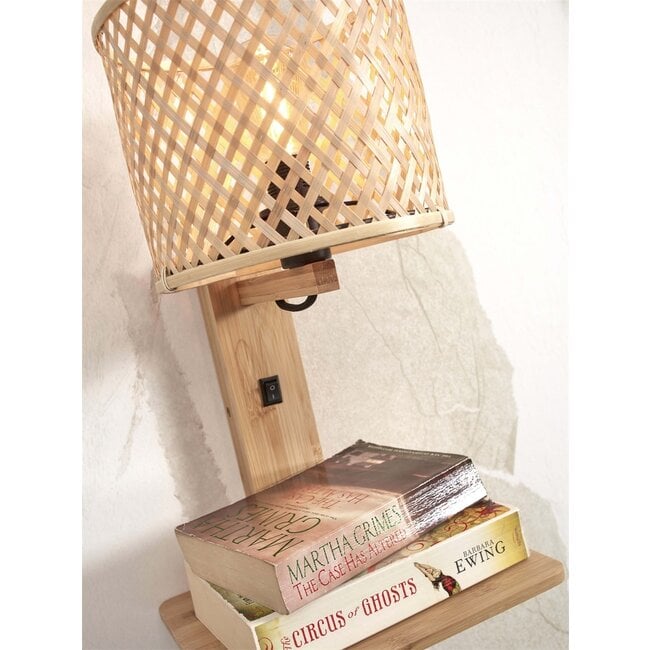 Good&Mojo Wandlamp Java met plank naturel