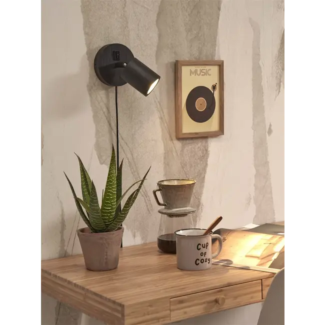 Good&Mojo Wandspot Java zwart - Duurzaam Japandi design