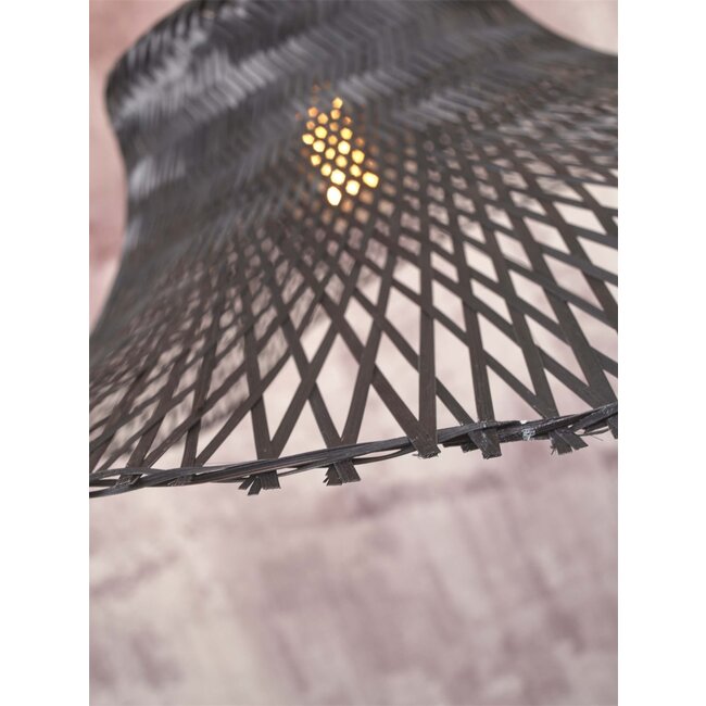 Good&Mojo Plafondlamp Ibiza wavy S zwart