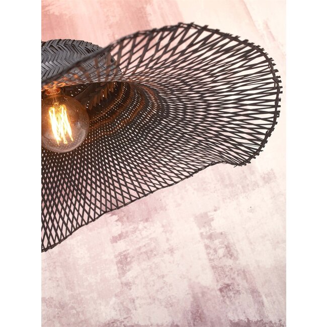 Good&Mojo Plafondlamp Ibiza wavy S zwart