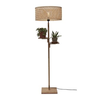 Good&Mojo Vloerlamp Java bamboe met plankjes
