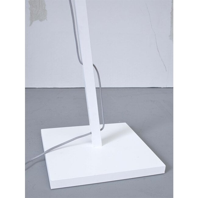 Good&Mojo Vloerlamp Ibiza L white met naturel kap