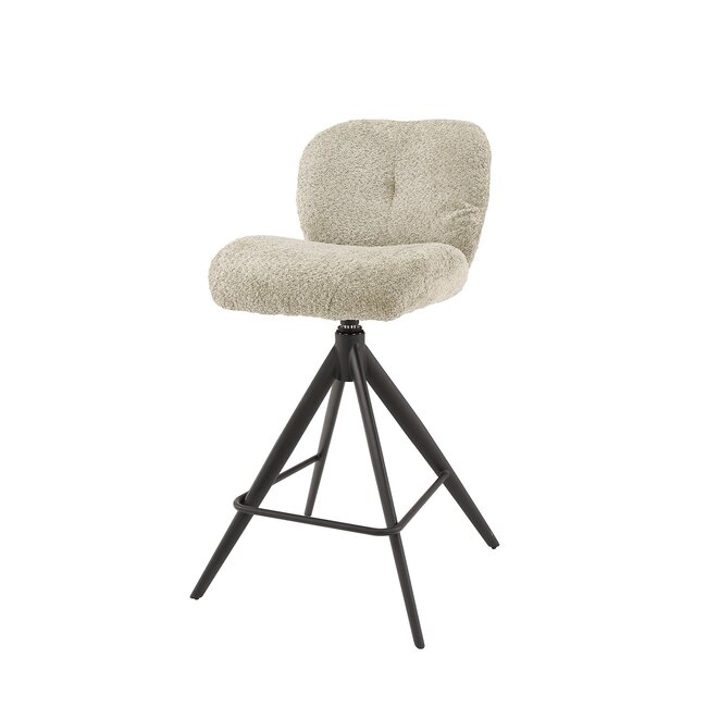 WoonStijl Barstoel Comfort draaibaar Boucle Zand