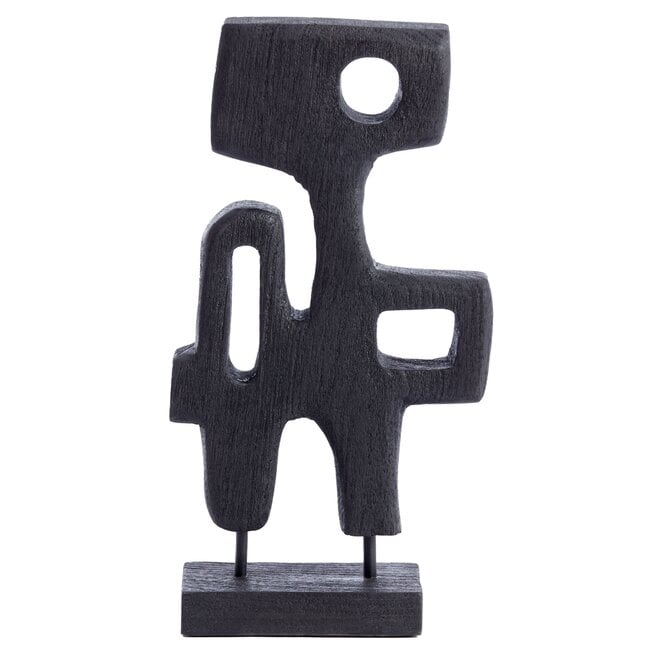 Light en Living Ornament op voet 20x9,5x38,5 cm SALA hout mat zwart