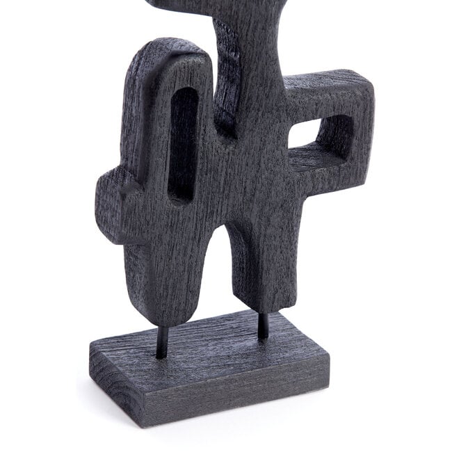 Light en Living Ornament op voet 20x9,5x38,5 cm SALA hout mat zwart
