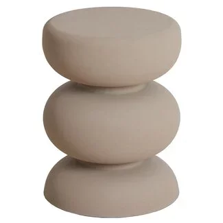 Light en Living Bijzettafel Ø35x46 cm KOBODO mat crème