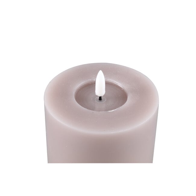 PTMD LED Licht Kaars smooth beige met beweegbare vlam M