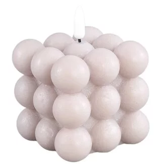 PTMD LED Licht Kaars Bubble beige S