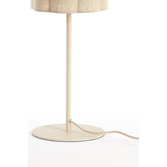 Light en Living Tafellamp Ø20x70 cm FRINGE naturel+crème